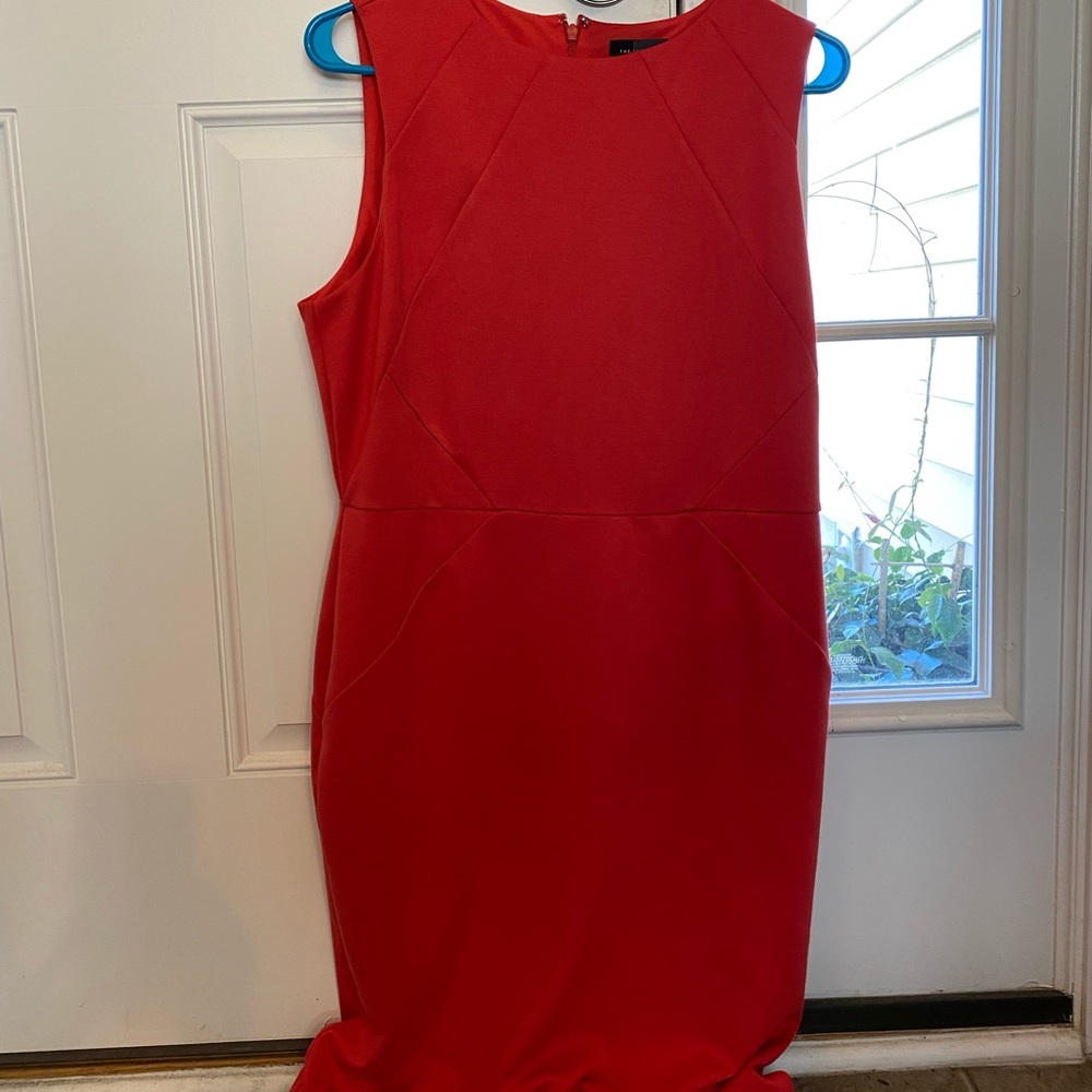 Orange-red The Limited Sleeveless Dress